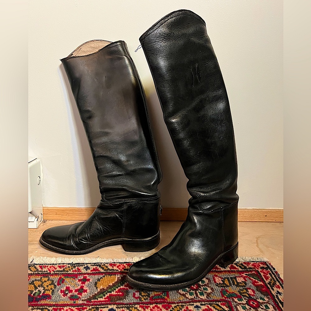 Vintage Effingham black leather equestrian riding boot women’s 7.5 1000L